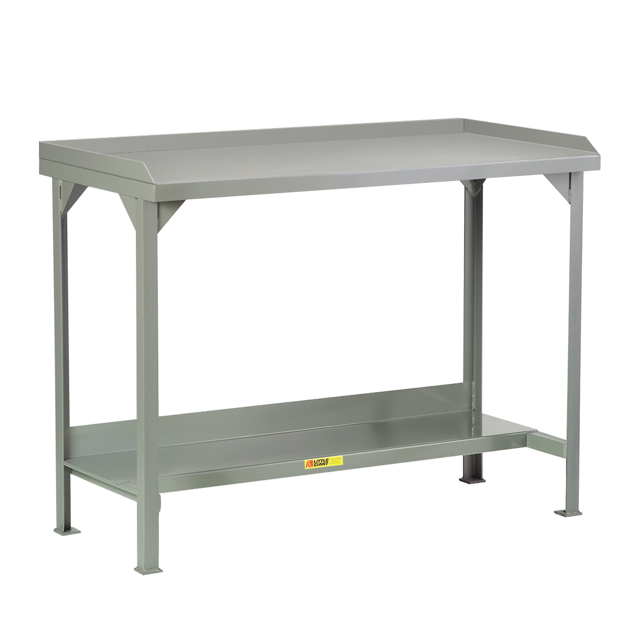 Little Giant Steel Workbench - 4000-Lb. Capacity, 36in. x 72in., 36in. Height, Retaining Lips, Model# WSL2-3672-36